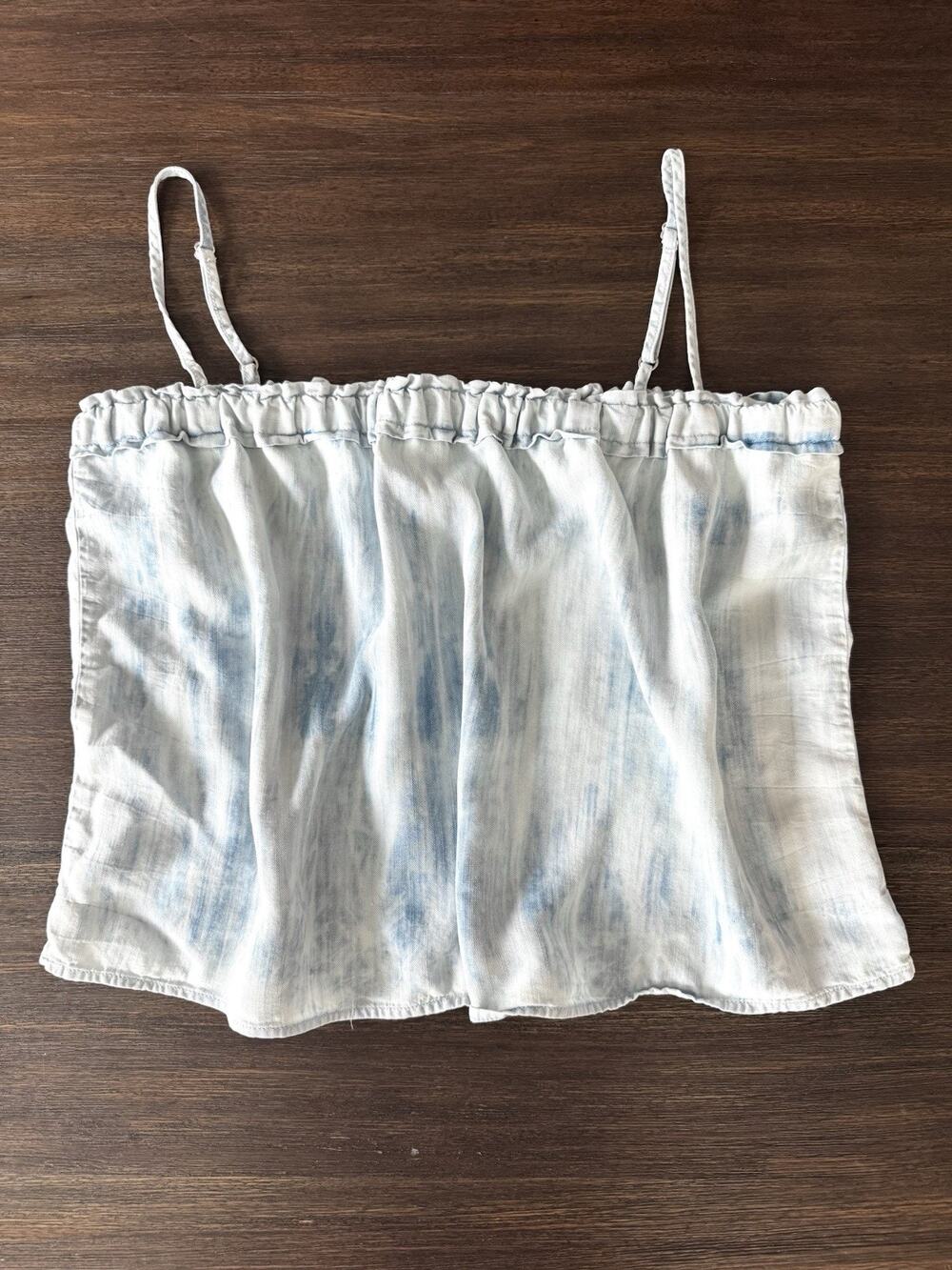 Cloth & Stone x Anthropologie Top Relaxed Crop Blue Womens large